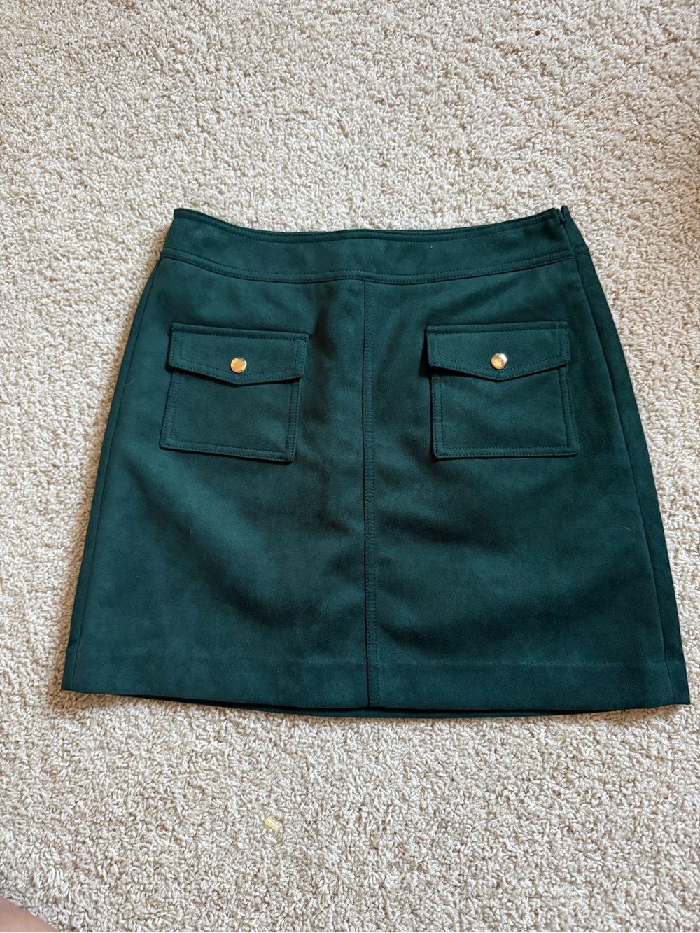 LOFT Dark Green Mini Skirt Autumn Fall